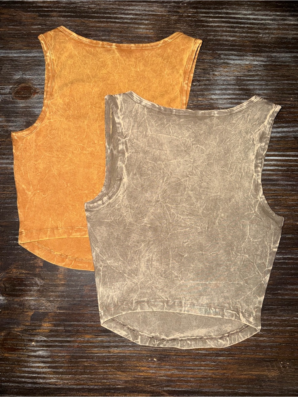 Bundle of 2 Zenana Outfitters Washed Square Neck Tank Tops NWOT - Picture 2 of 7